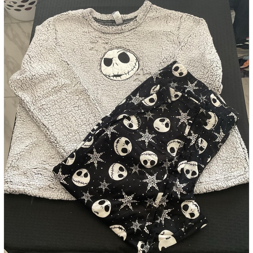 Disney Jack Skellington Pajama Set Womens 3X Black Nightmare Before Christmas